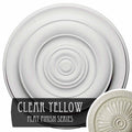 18x22OD x 1 1/2x22P Hand-Painted Clear Yellow Ceiling Medallion L638