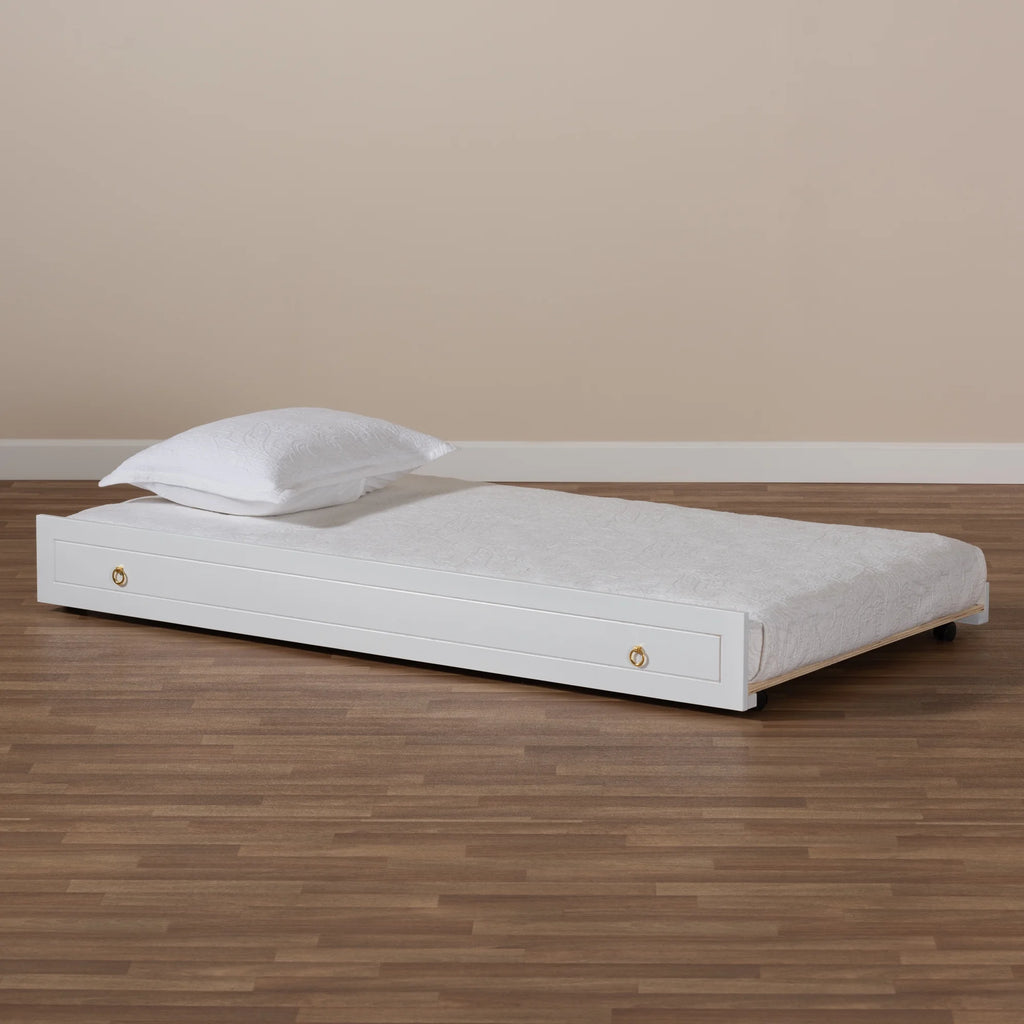 White Finished Wood Twin Size Trundle S166603