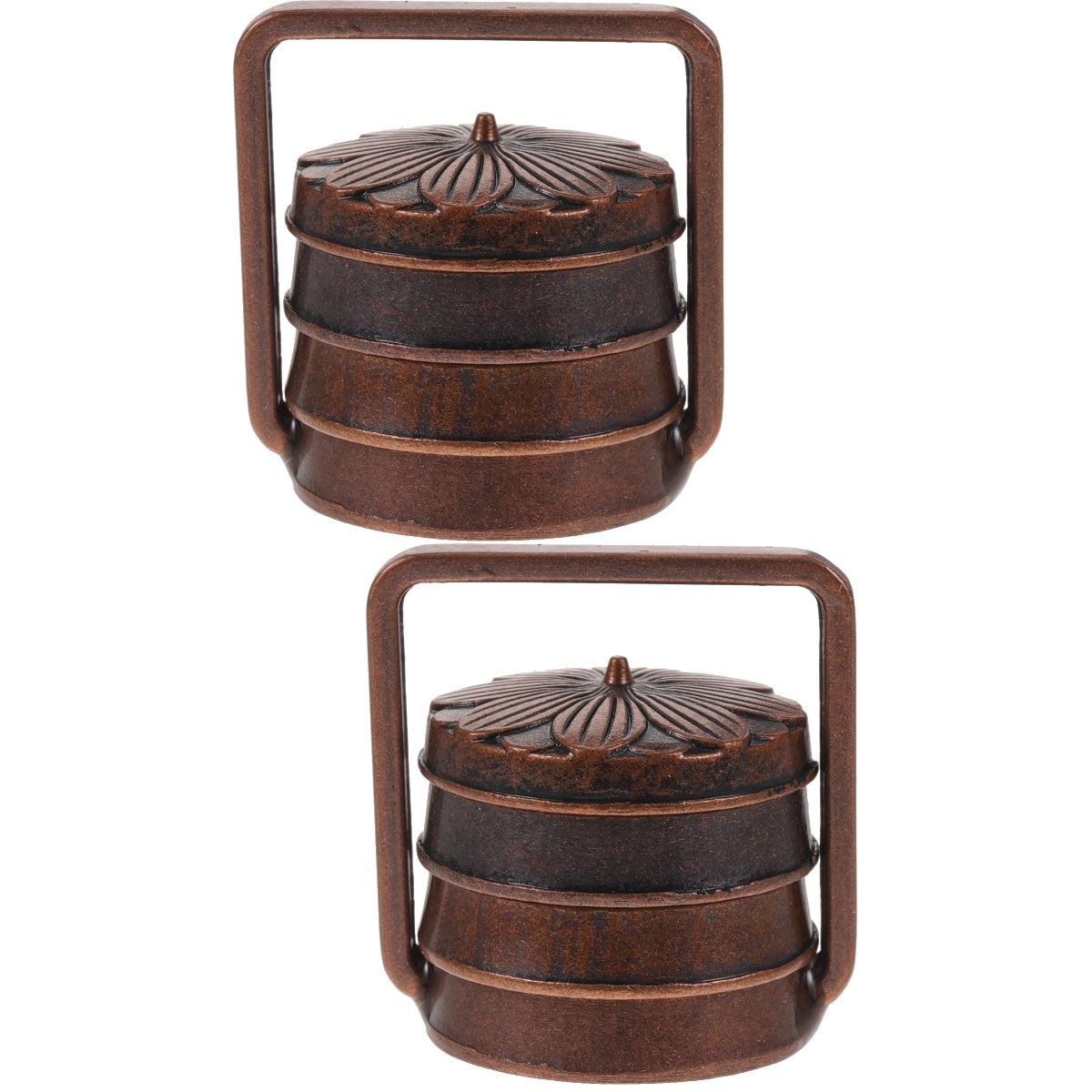 2pcs Small Metal Basket Miniature Doll House Decor C10211