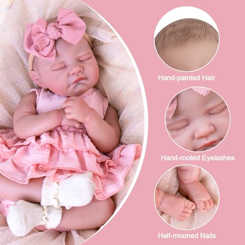 20-Inch Reborn Baby Doll with Poseable Limbs and Feeding Kit C758499