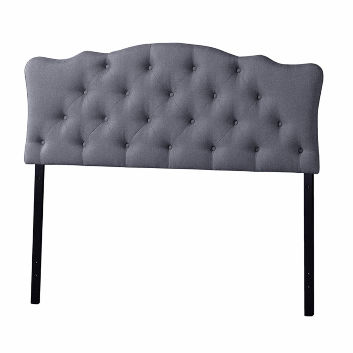 Full Size Grey Fabric Upholstered Headboard E66548