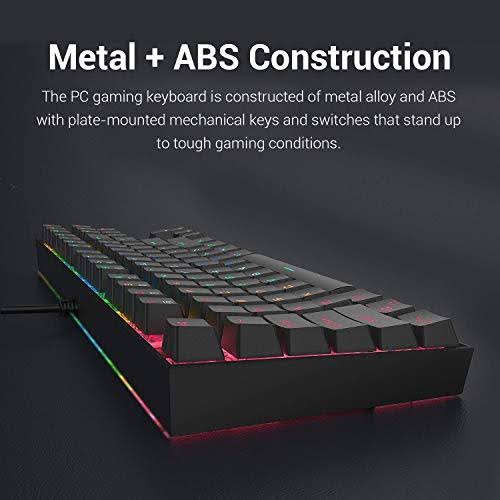 87 Key RGB Backlit Mechanical Gaming Keyboard J162