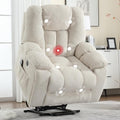Large Power Lift Recliner Chair with Massage Heat and USB, Gray T94631