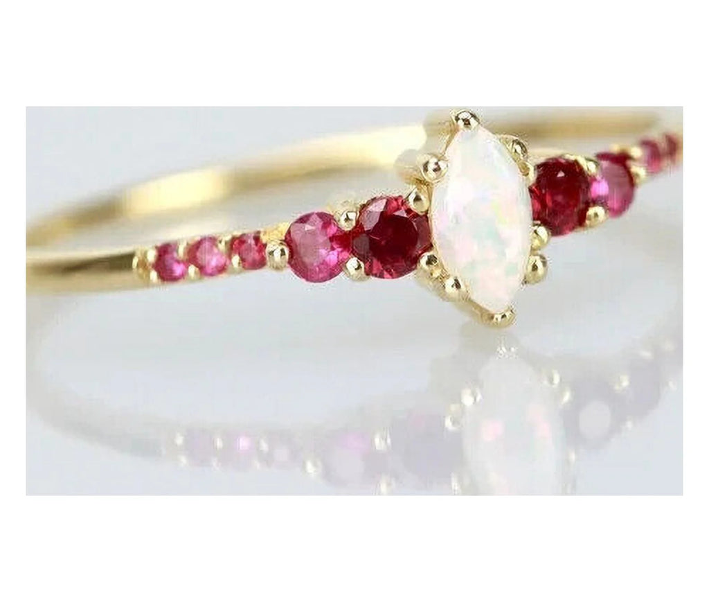 Marquise Opal Wedding Ring N262