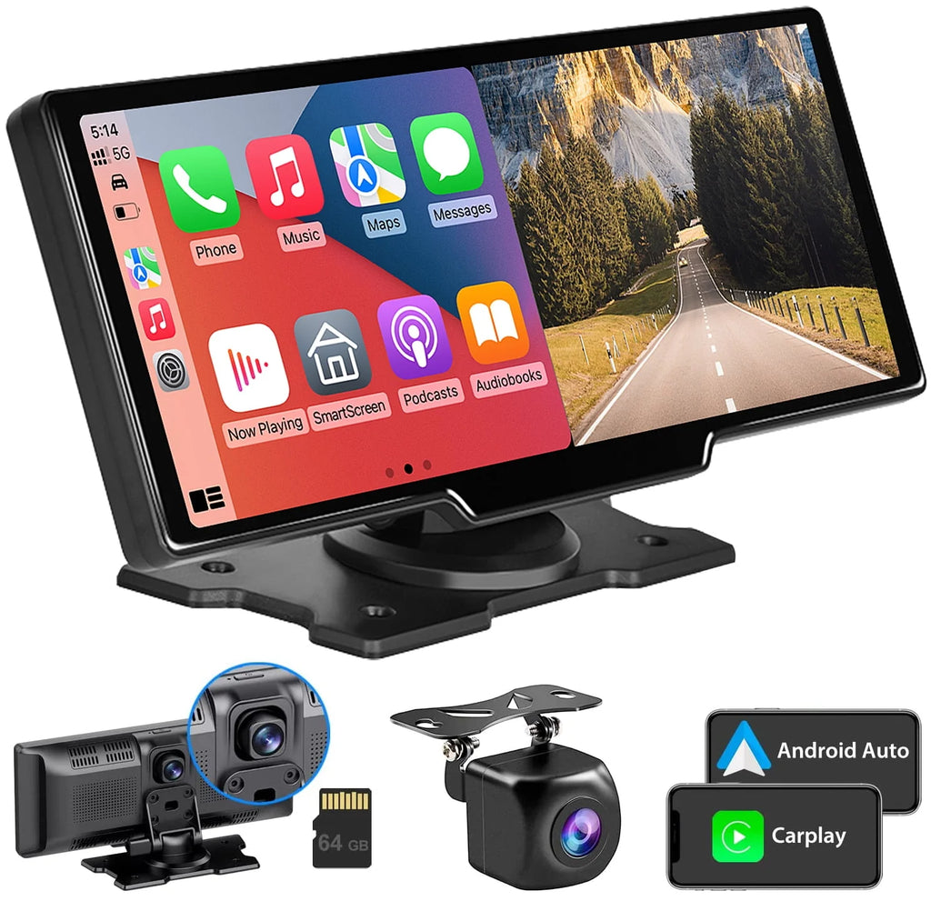 9.3 Portable Car Play Screen with Backup Camera H990