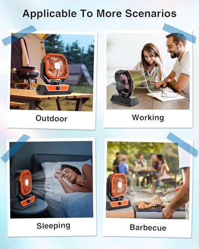 Portable Camping Fan with 20000mAh Rechargeable Battery H1922