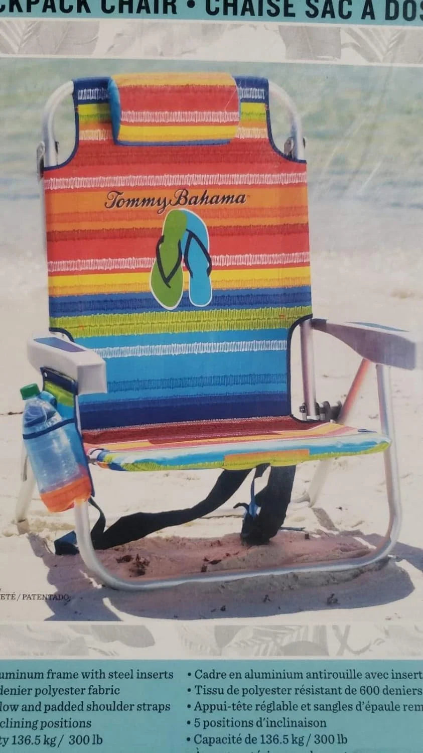 Backpack Cooler Chair with Storage Pouch and Towel Bar S71665