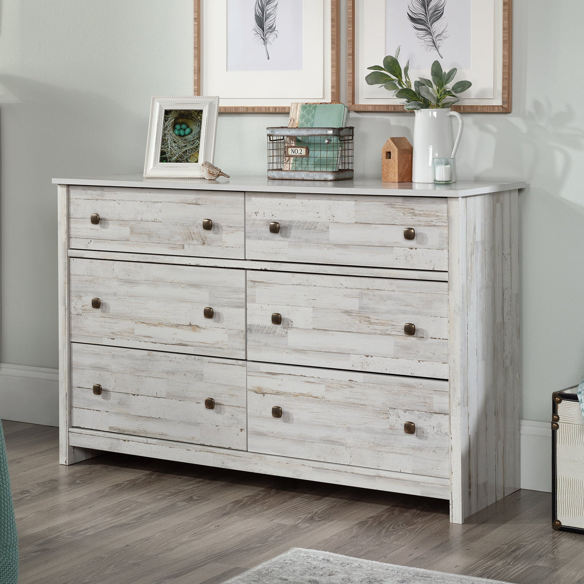 White 6-Drawer Dresser R1921
