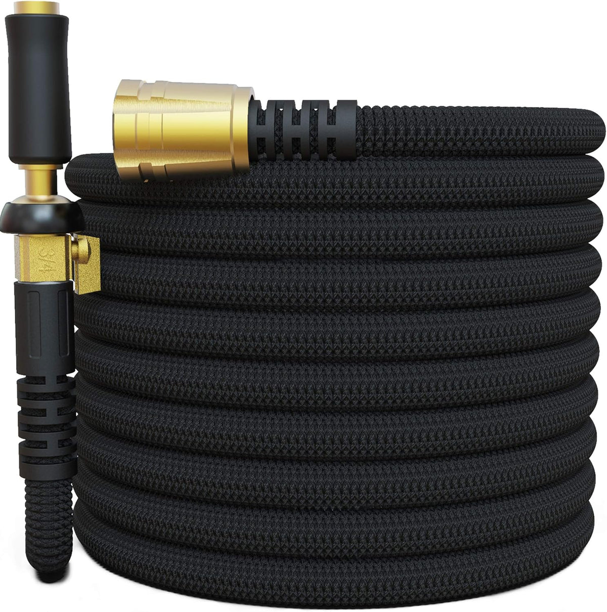 100FT Expandable Garden Hose with Triple Latex Core Brass Fittings N316