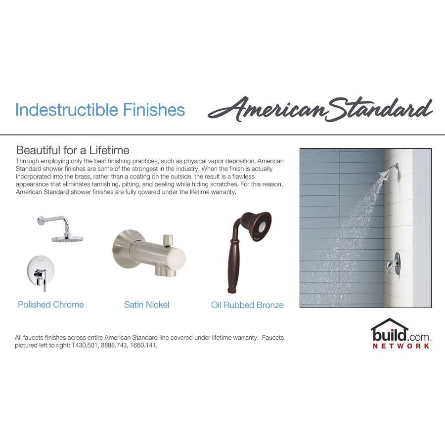 Polished Chrome 3-Handle Bath and Shower H427
