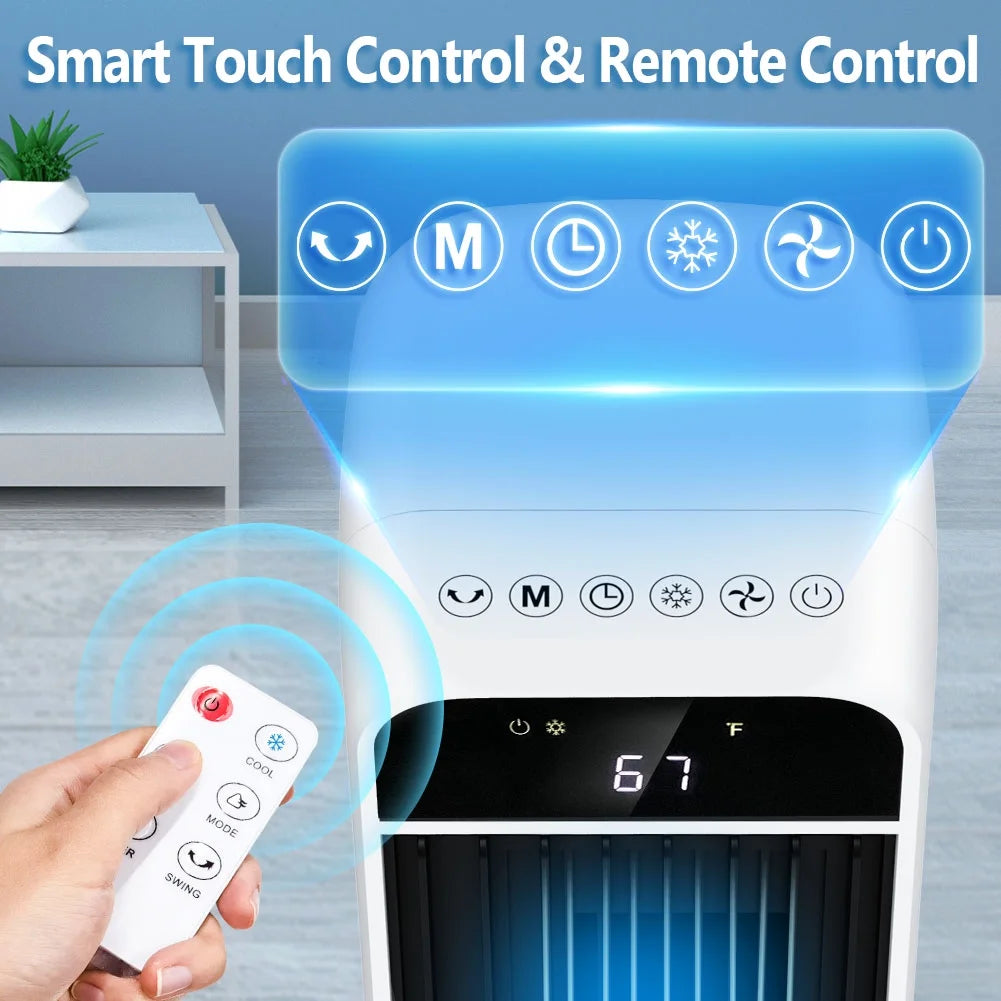 Portable Evaporative Air Cooler Tower Fan 3-in-1 Humidifier T7289
