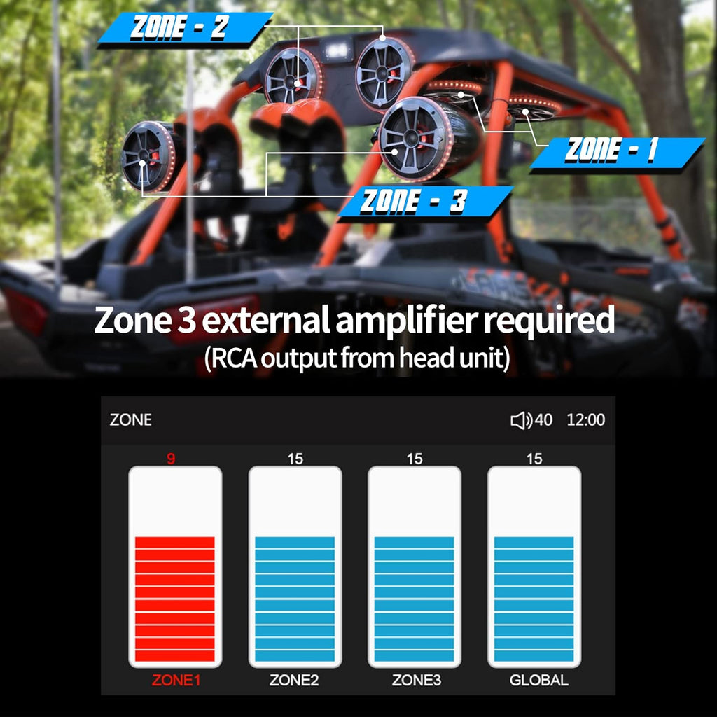 UTV Stereo AM/FM with Bluetooth Streaming I239315