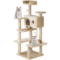 54in Cat Tree Tower with Scratching Posts and Condo H160