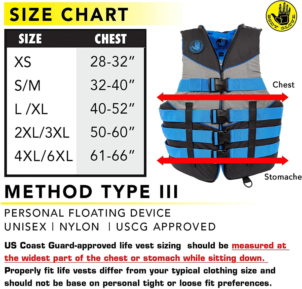 Black Nylon Adult Life Vest J4057