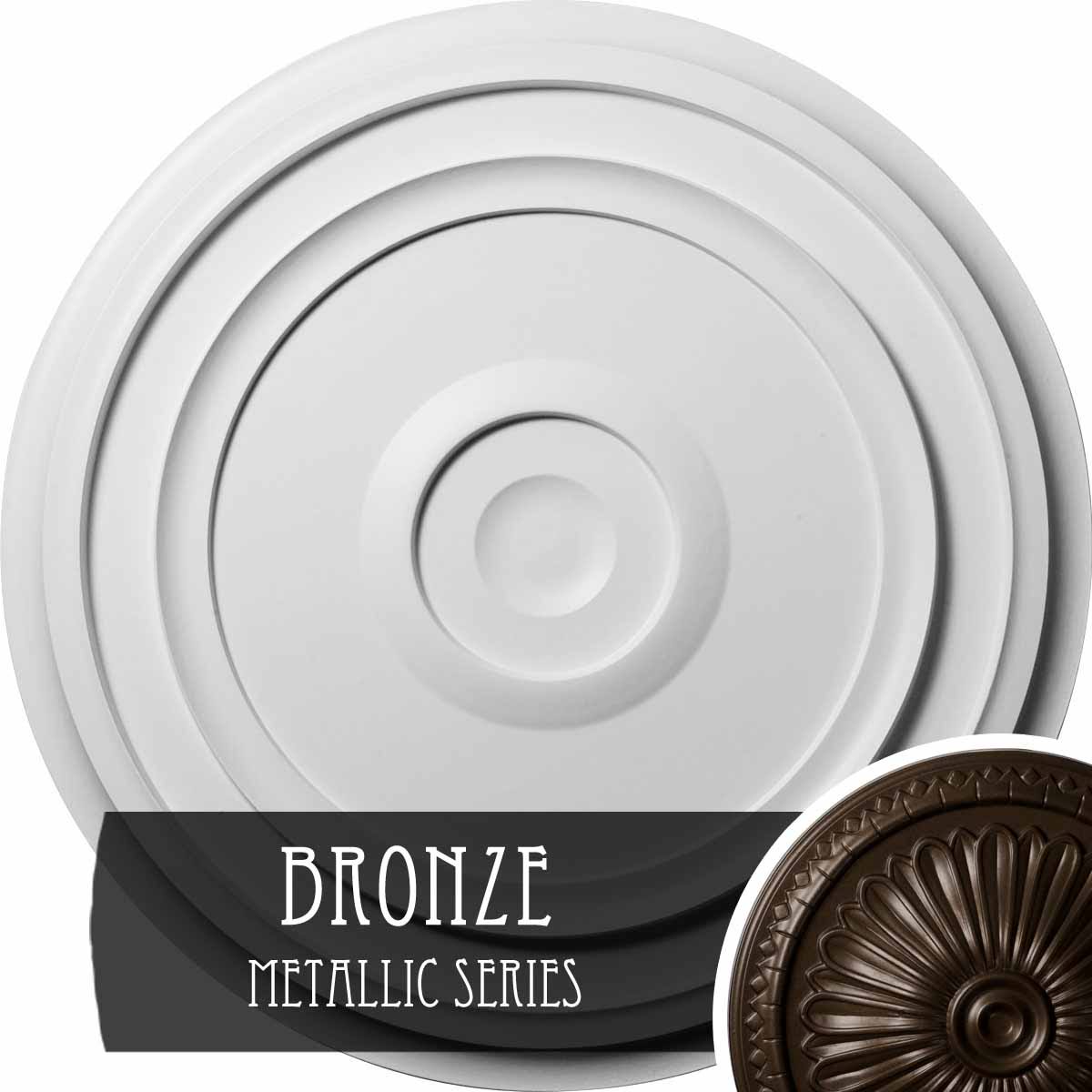 Traditional Reece Ceiling Medallion, Hand-Painted Bronze A970057