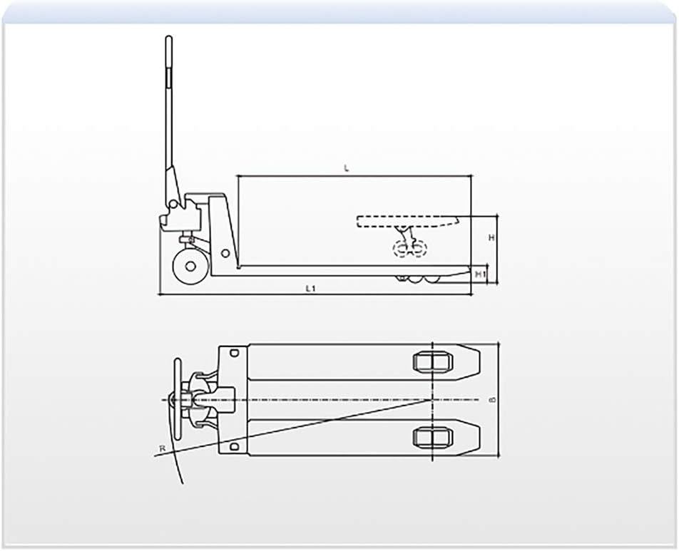 Heavy Duty Manual Pallet Truck 5500 lb. 27"x 48" R903
