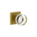 Linen Rosette Double Dummy with Crystal Knob in Satin Brass S5498