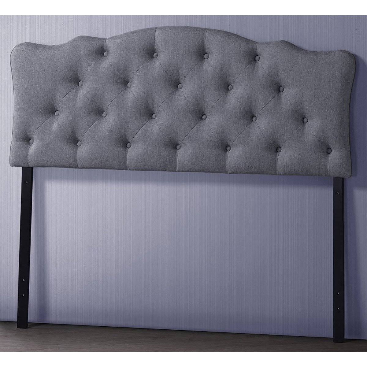 Full Size Grey Fabric Upholstered Headboard E66548