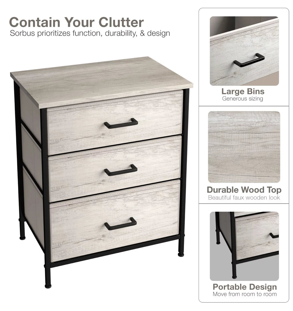 3 Drawer Nightstand M7630
