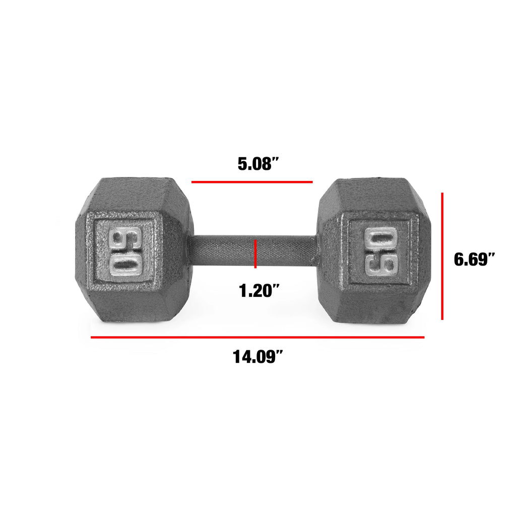 25lb Cast Iron Hex Dumbbell Z39475