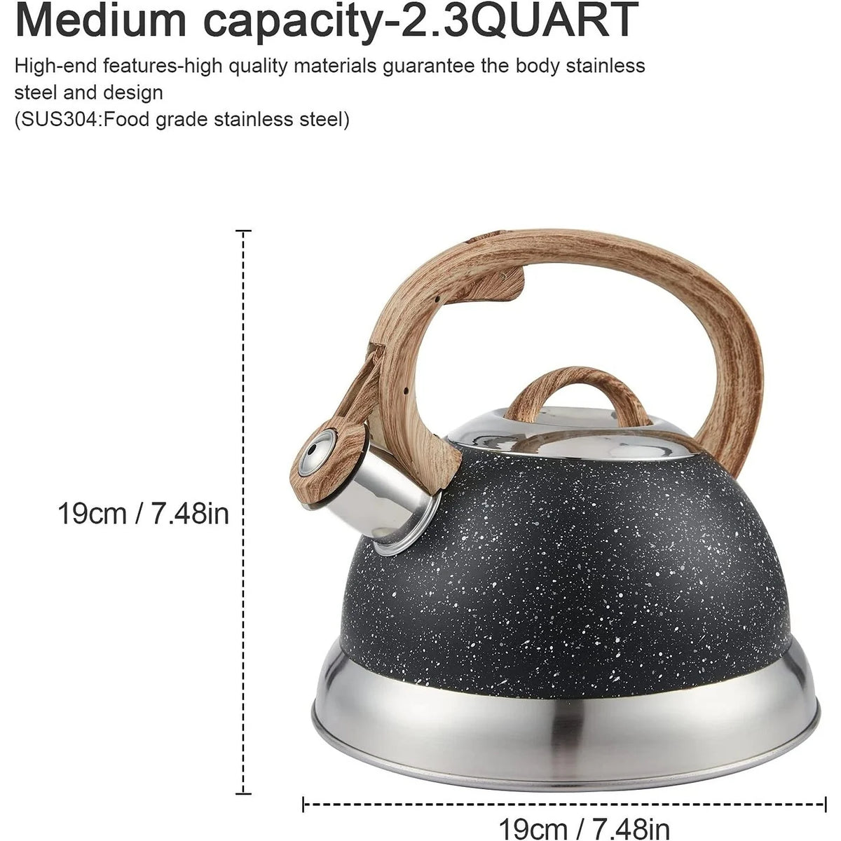 2.3 Qt. Stainless Steel Whistling Tea Kettle Y53268