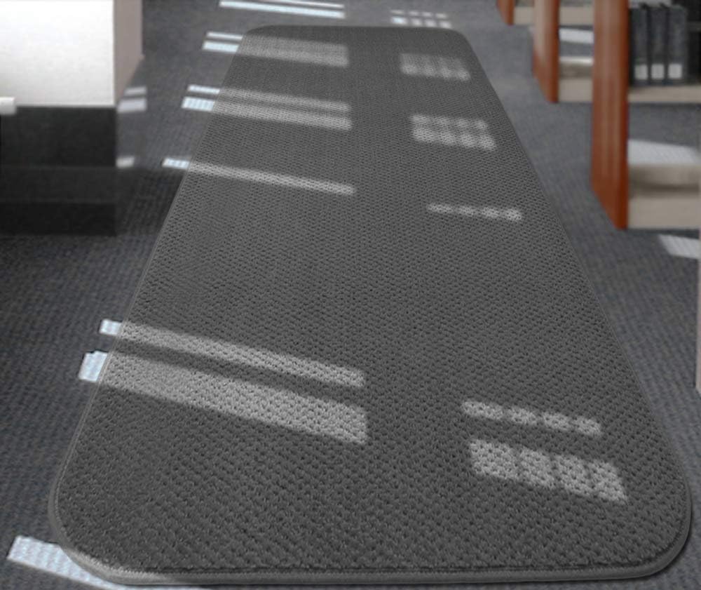 Gray 6 Feet X 36 Inches Skid-Resistant Carpet Runner R357879