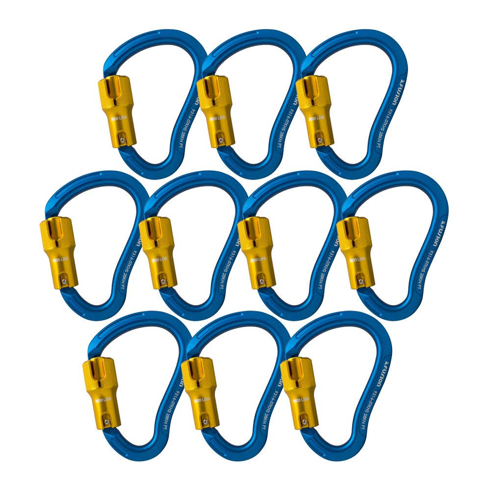 Triple Lock Ergonomic Carabiner 10-Pack H1387