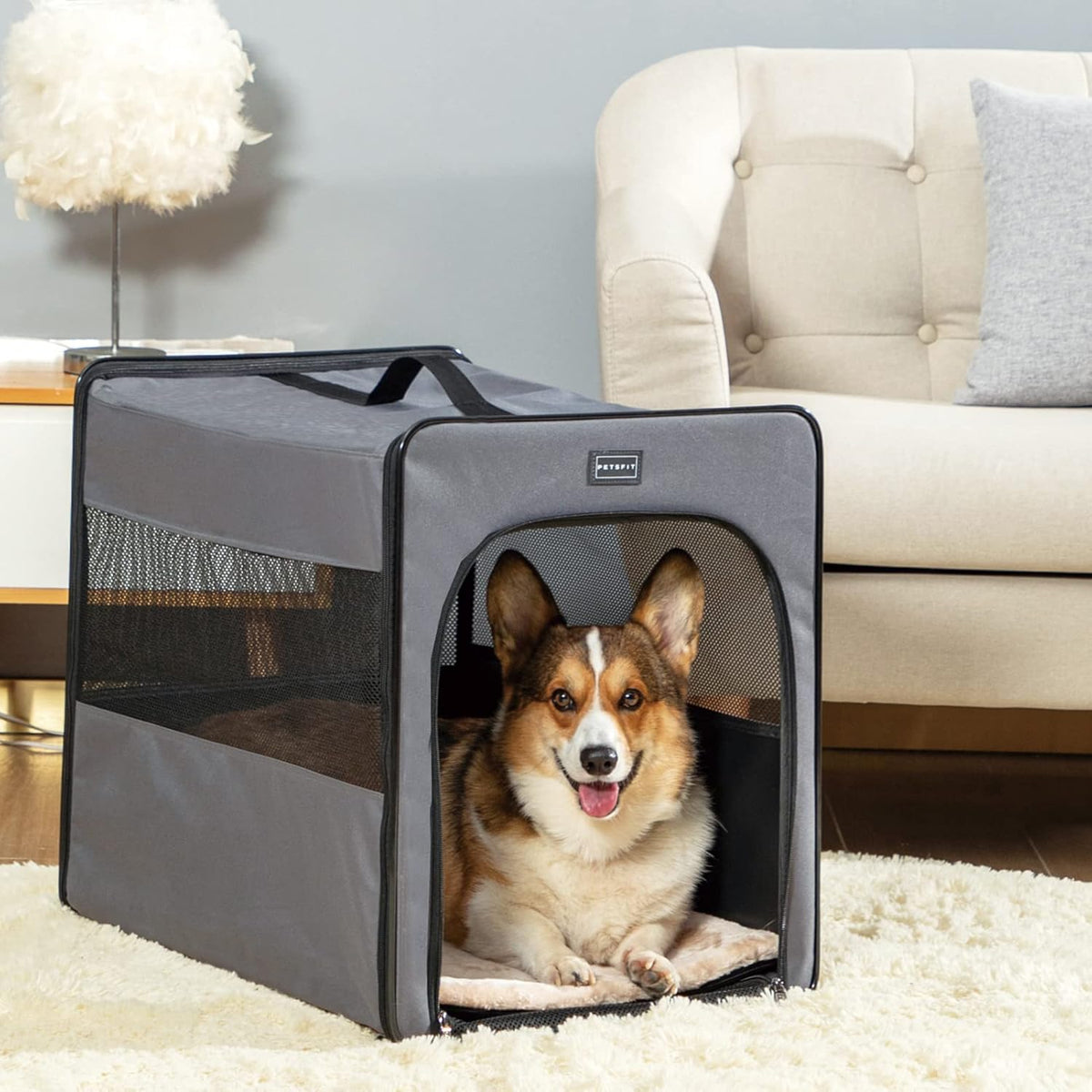 Collapsible Large Dog Travel Crate L2118