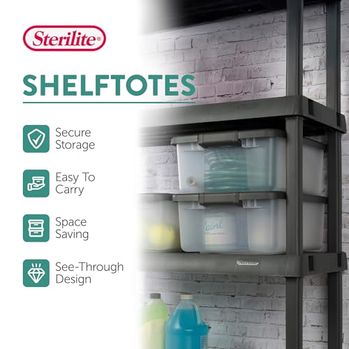 4 Shelf Lockable Plastic Storage Cabinet E122005