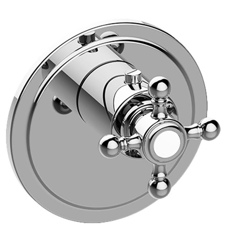 Polished Chrome Thermostatic Valve Trim with Cross Handle B956976