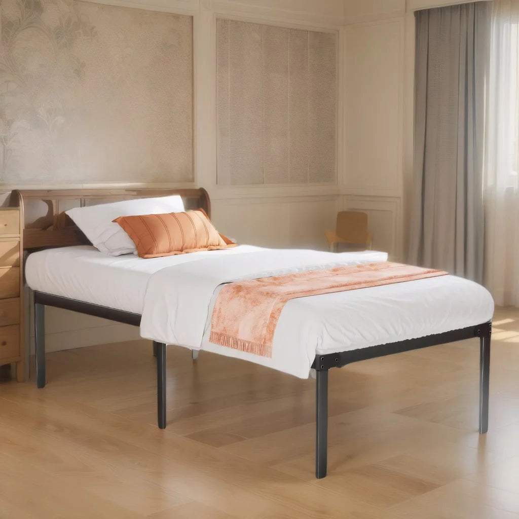 Queen Storage Metal Platform Bed Frame Y36446