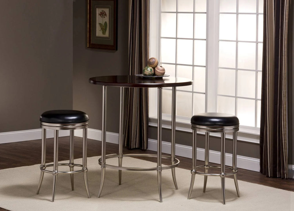 Dull Nickel Backless Bar Stool Y42733