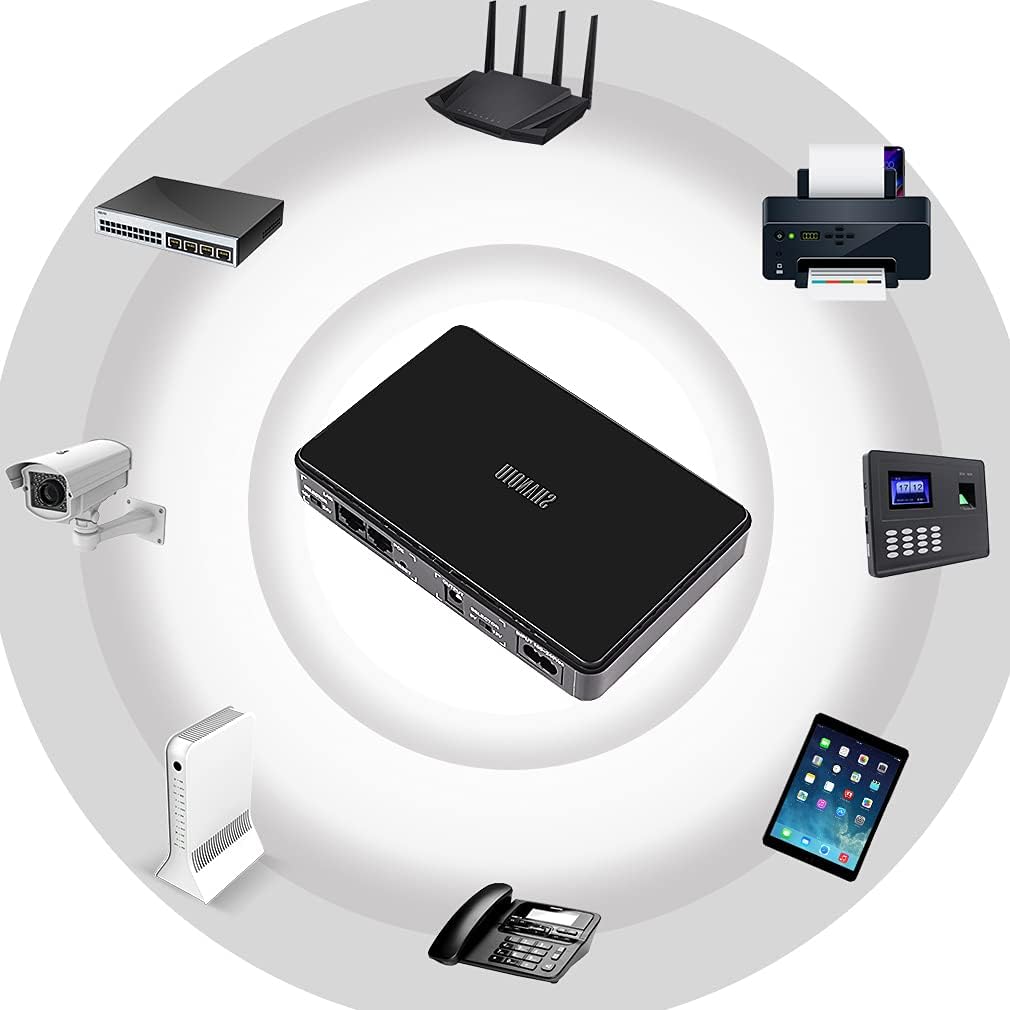Mini UPS Battery Backup Uninterruptible Power Supply with 10000mAh Batterypack H5717