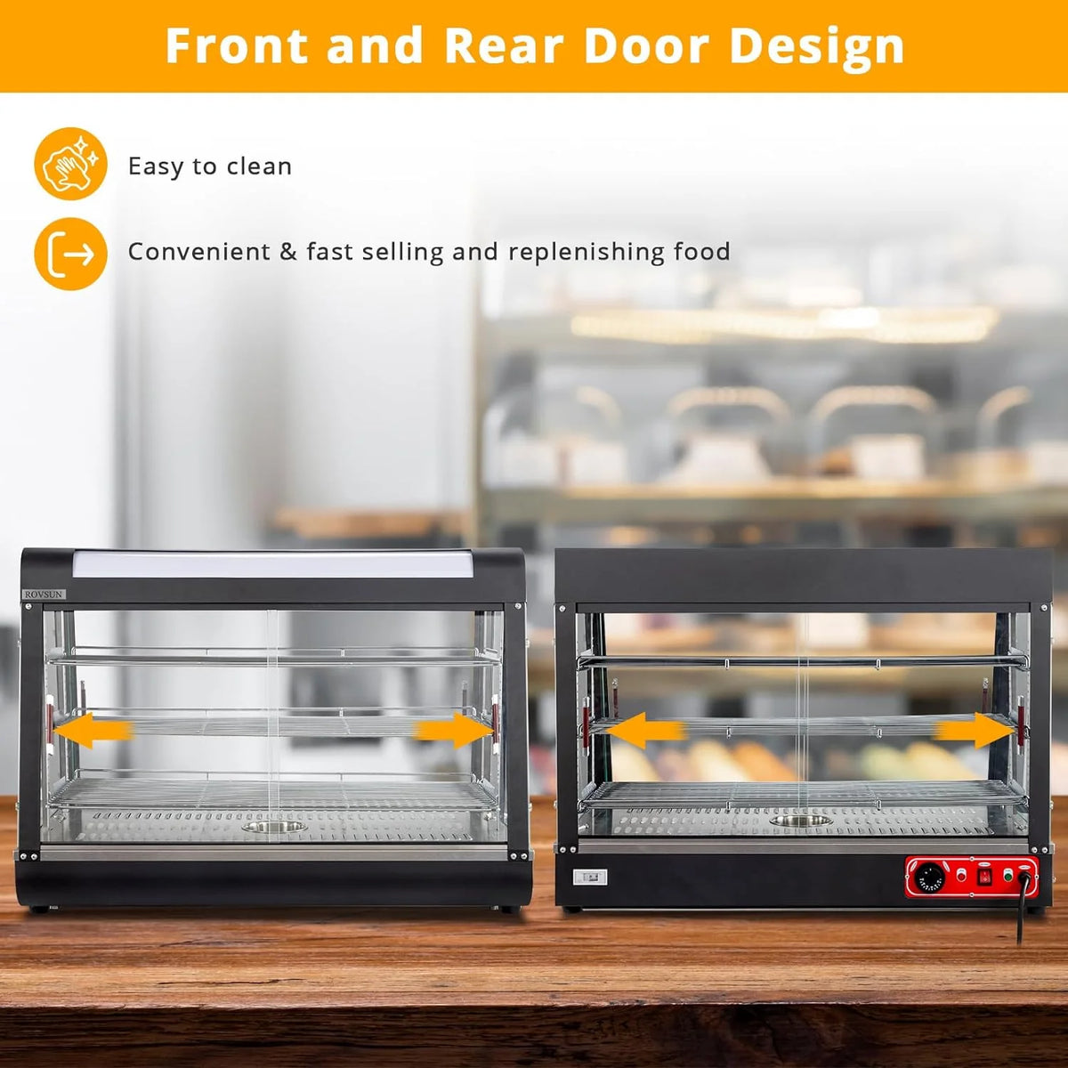 3-Tier Electric Food Warmer with Glass Door O663150