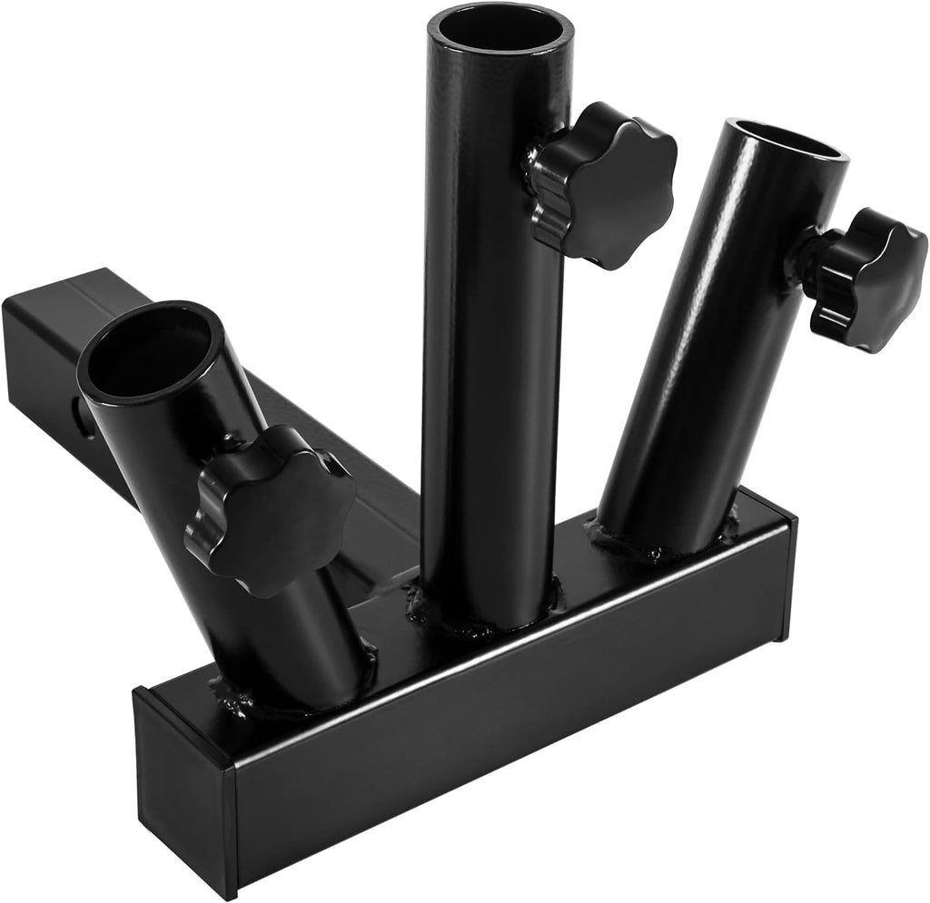 Black 3 Flagpole Hitch Mount Holder with 2 inch Hitch Receiver Q971799