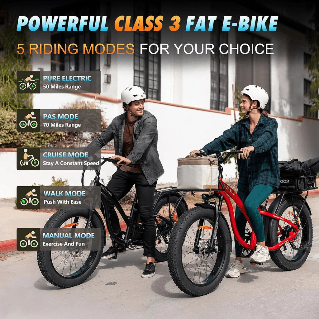 Fat Tire Electric Bike 48V 20AH 26 x 4.0" G832219