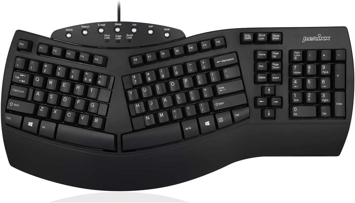 Ergonomic Split Keyboard, Black, US English Layout, Pack of 2 G641