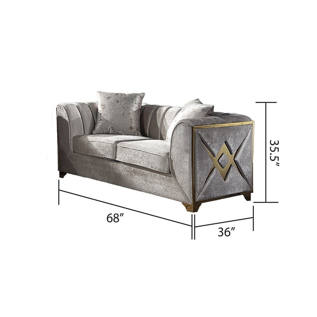 3 PC Living Room Set Made with Wood in Cream Color H610725