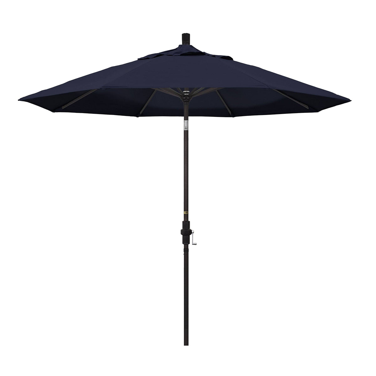 Bronze/Pacifica/Navy Blue Aluminum Market Umbrella A755