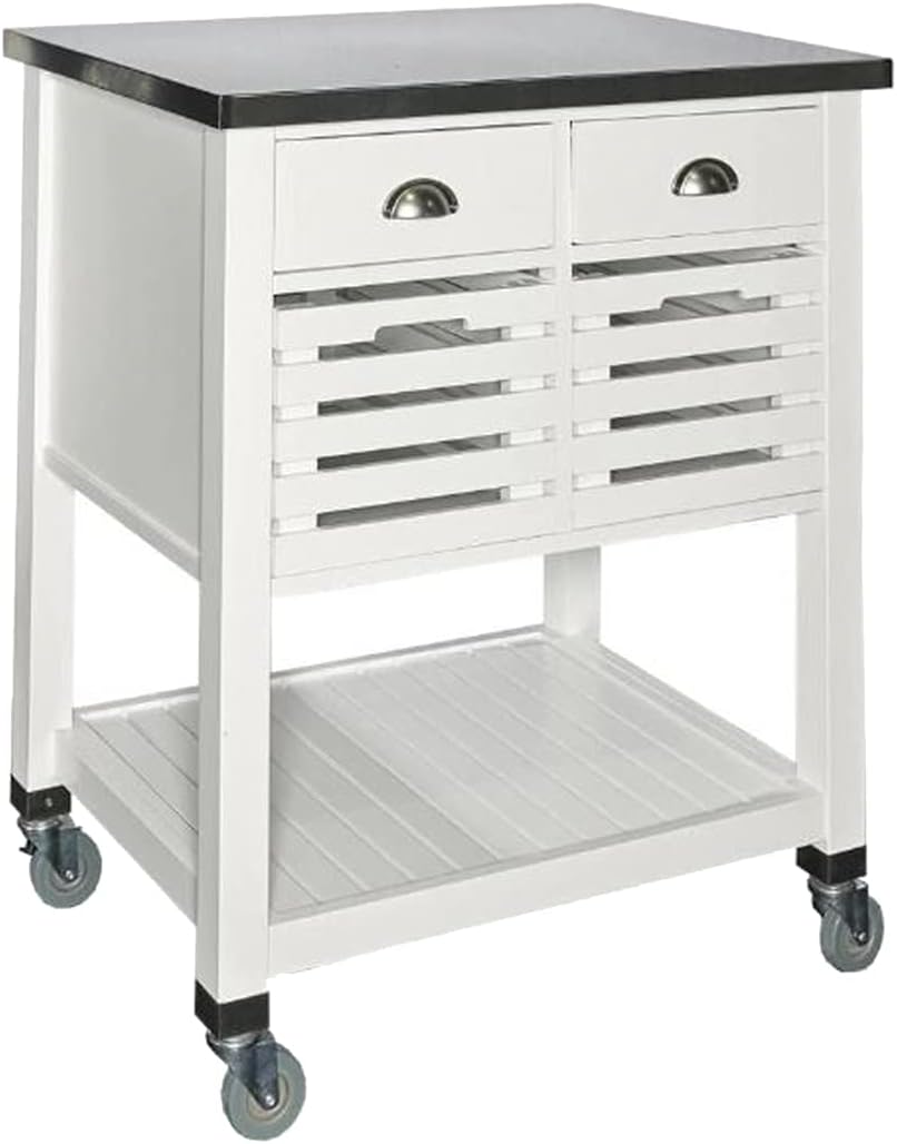 Gray Wood Kitchen Cart N400