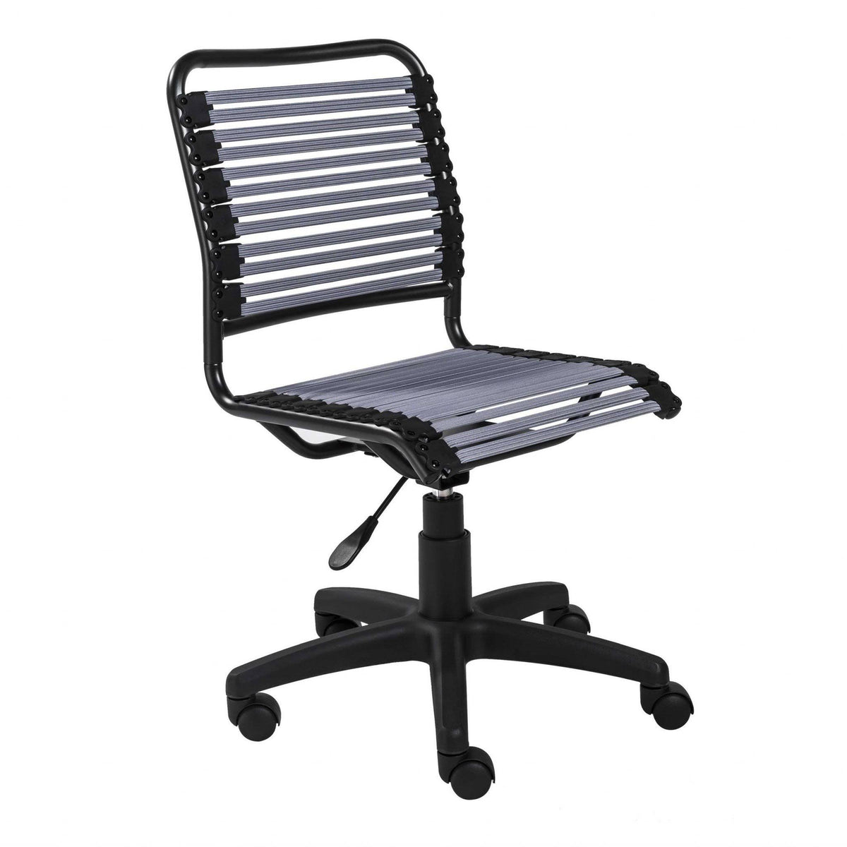 Red Flat Bungie Cords Low Back Office Chair with Graphite Black Frame and Base M4931