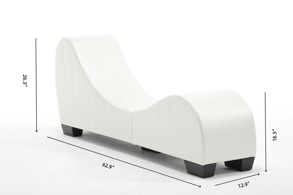Faux Leather Curved Chaise Lounge B660454