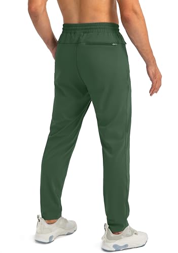 Men's Sweatpants with Zipper Pockets Tapered Joggers Athletic Pants A608