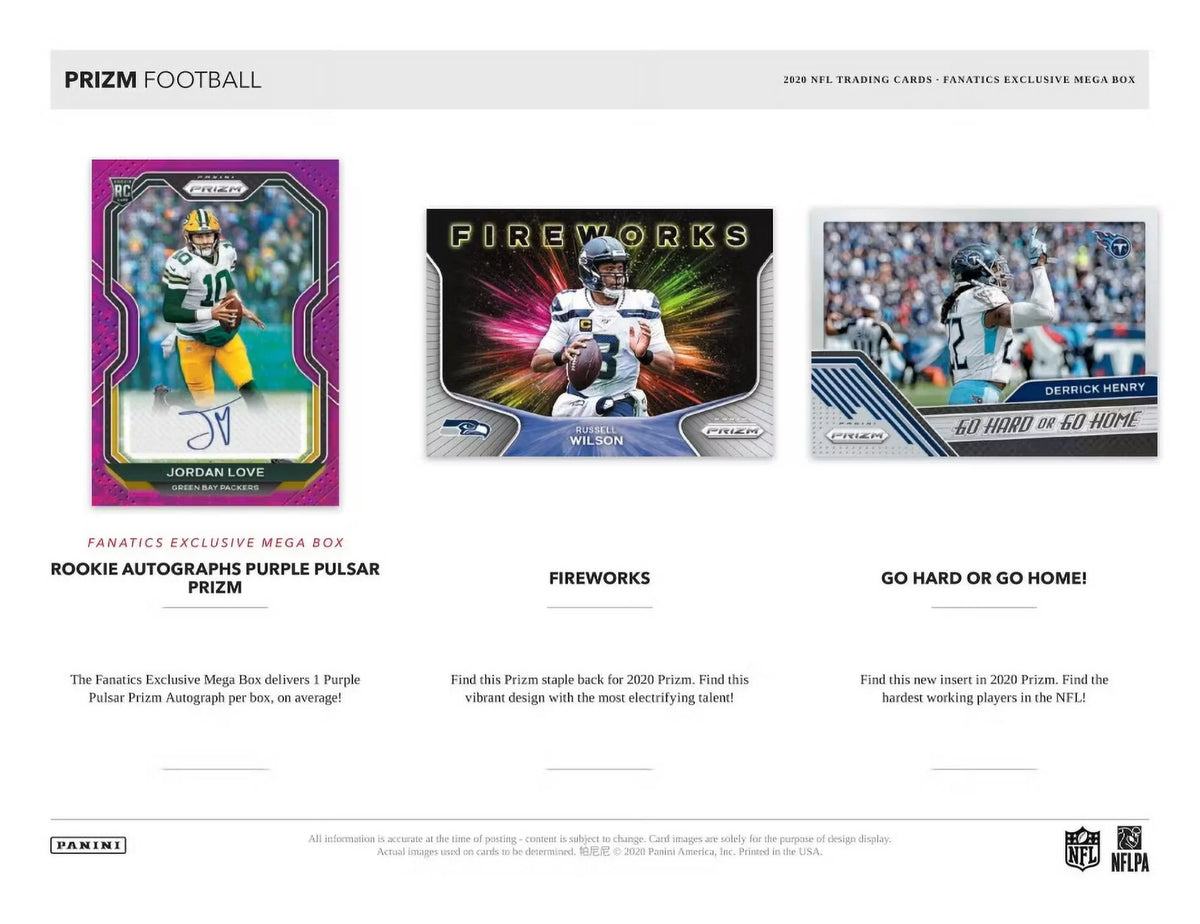 2020 Panini Prizm Football Mega Box Z391