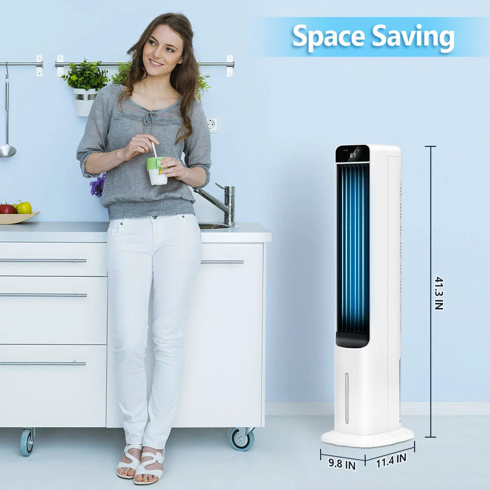 Portable Evaporative Air Cooler Tower Fan 3-in-1 Humidifier T7289
