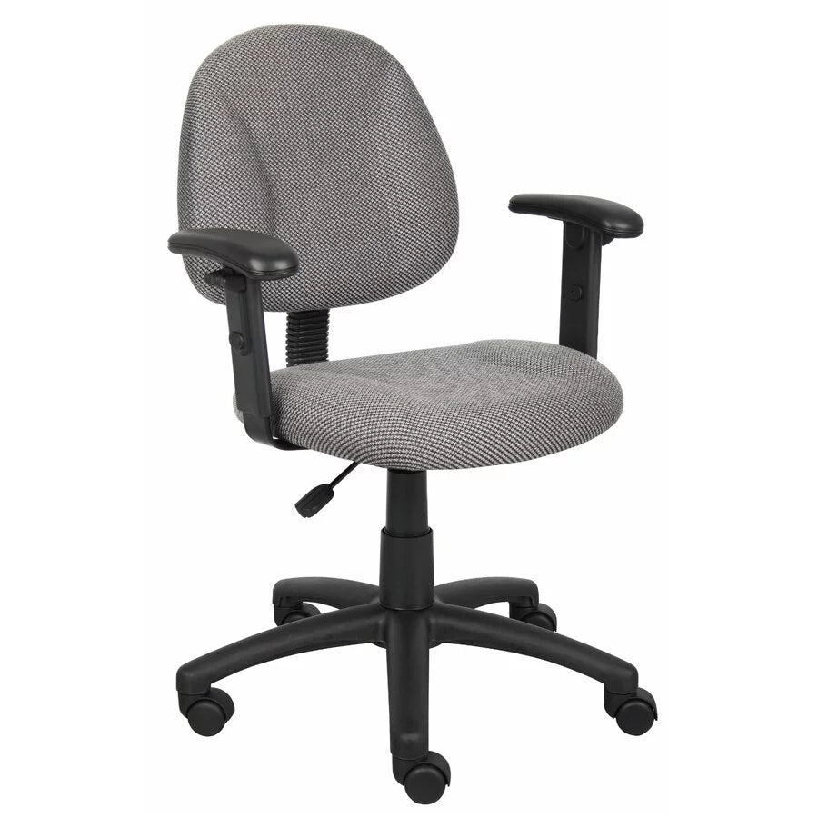 Grey Adjustable Office Task Chair with Adjustable Arms L90527