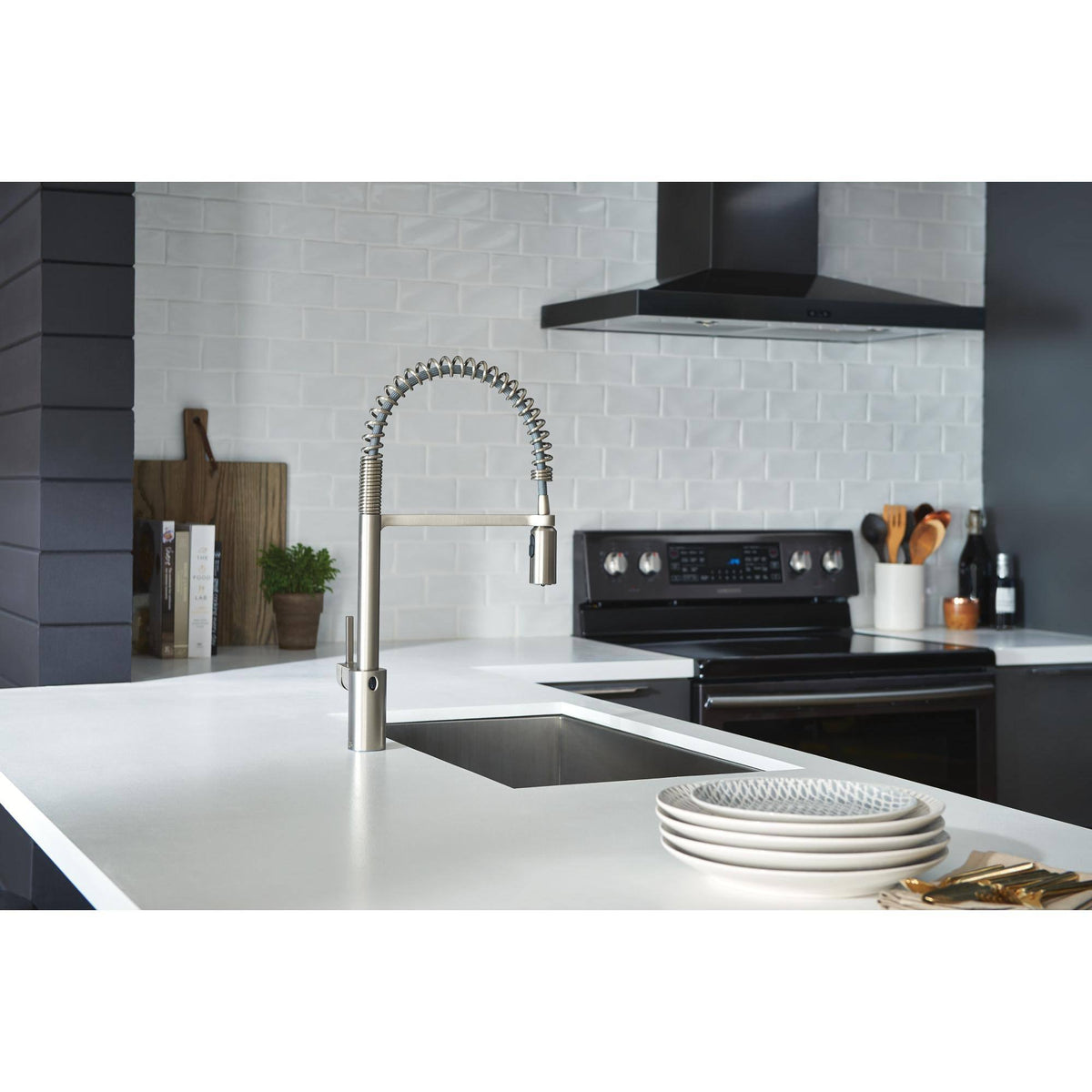 Matte Black One-Handle Pulldown Kitchen Faucet R94309