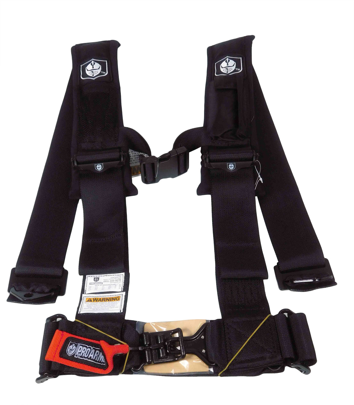 5 Point 3inch Harness with Sewn in Pads Black R35425