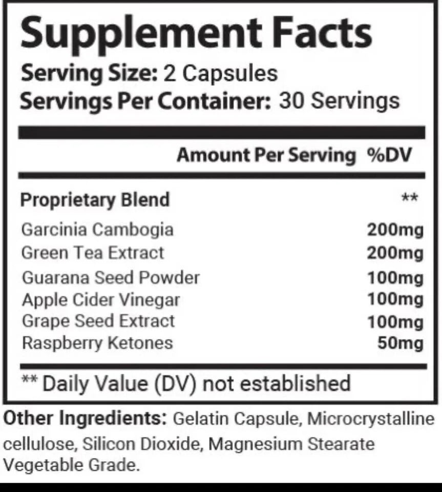 60 Capsules Weight Loss Support N79575