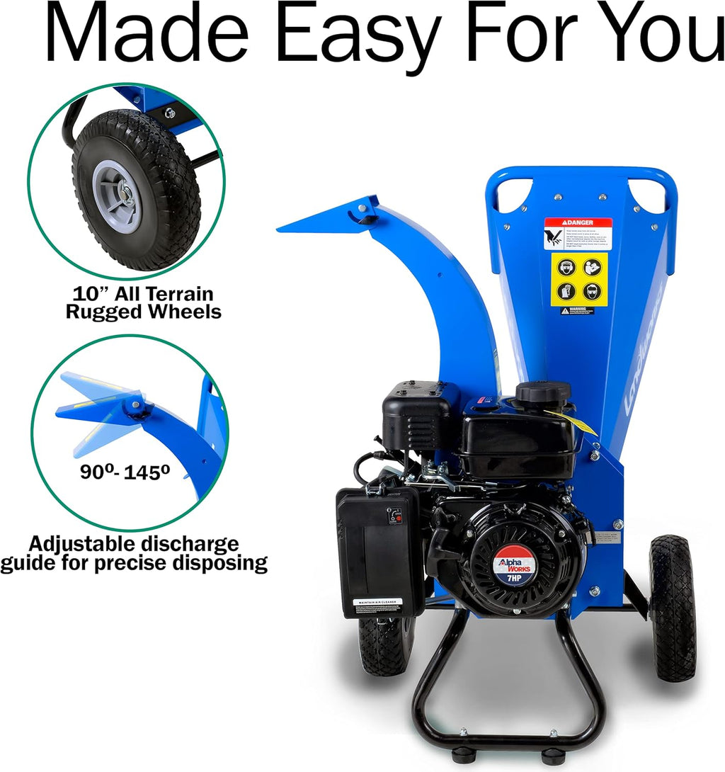 7HP 3 Inch Heavy Duty Wood Chipper Shredder Mulcher Y905